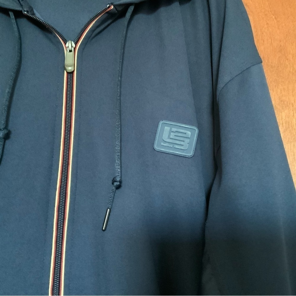 Vintage Nike LBJ23 LeBron James Full Zip Hoodie Jacket Blue Mens XL 2000s - Picture 10 of 14